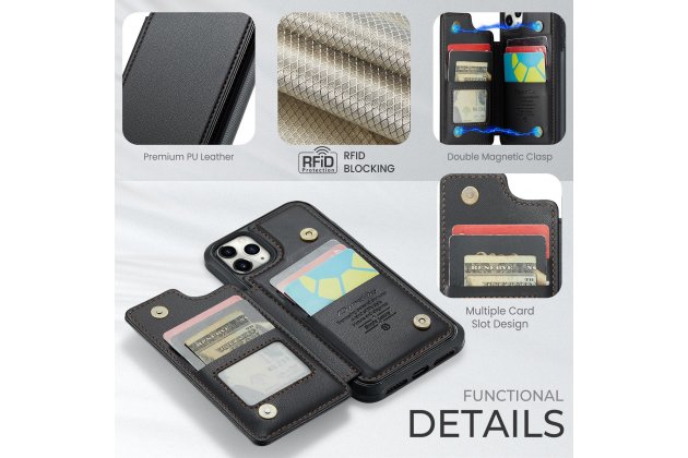 Кожаный чехол MyPads для iPhone 11 Pro с держателем для карт