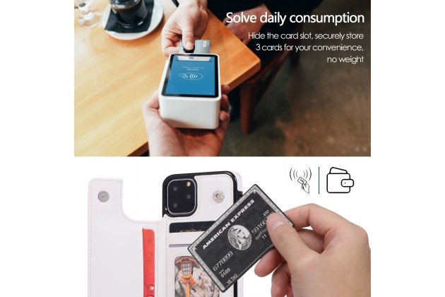 Кожаный чехол MyPads для iPhone 11 Pro с отделением для карты