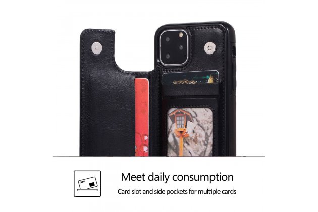 Кожаный чехол MyPads для iPhone 11 Pro с отделением для карты