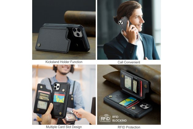 Кожаный чехол MyPads для iPhone 11 Pro с держателем для карт