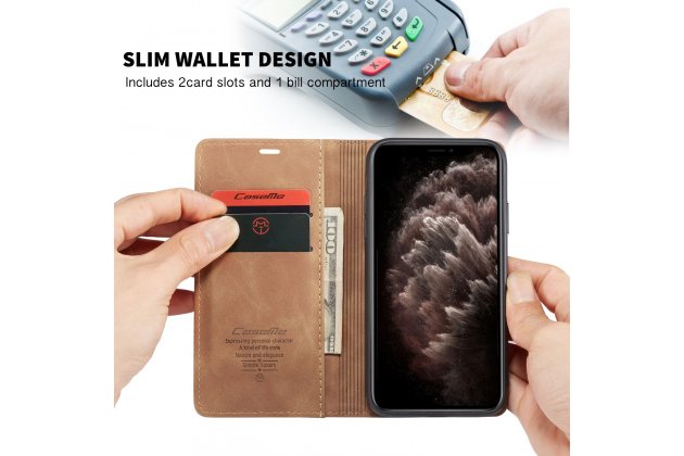 Кожаный чехол MyPads для iPhone 11 Pro с визитницей