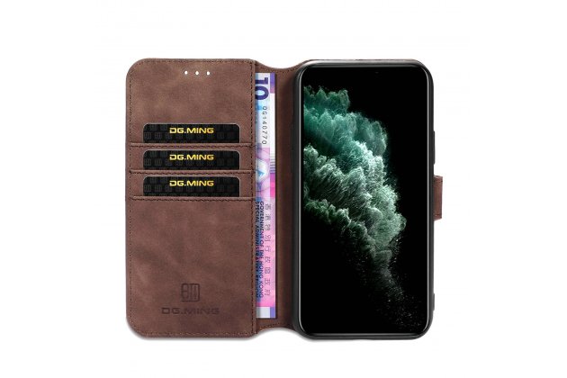 Кожаный чехол с визитницей из экокожи MyPads для iPhone 11 Pro