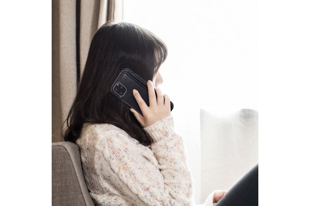 Кожаный чехол MyPads для iPhone 11 Pro с отделением для карты