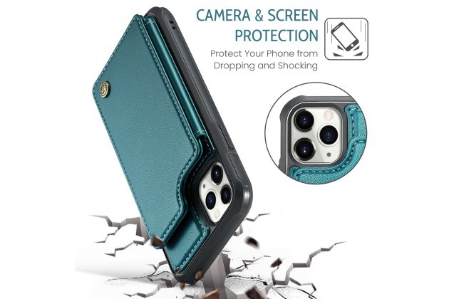 Кожаный чехол MyPads для iPhone 11 Pro с кожаным держателем для карт и подставкой