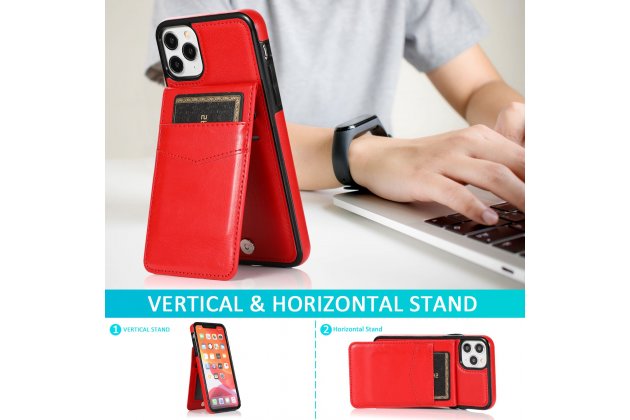 Кожаный чехол MyPads с подставкой для iPhone 11 Pro, одноцветный