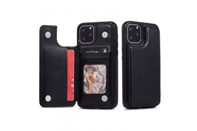 Кожаный чехол MyPads для iPhone 11 Pro с отделением для карты