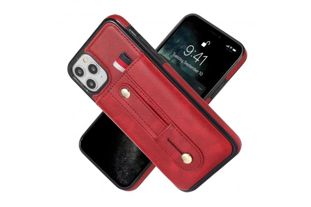 Кожаный чехол MyPads для Apple iPhone 11 Pro (Эпл Айфон 11 Про) с отделением для карт