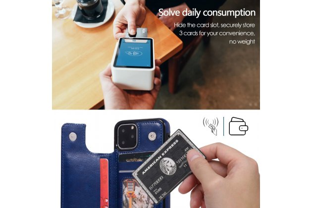 Кожаный чехол MyPads для iPhone 11 Pro с отделением для карты