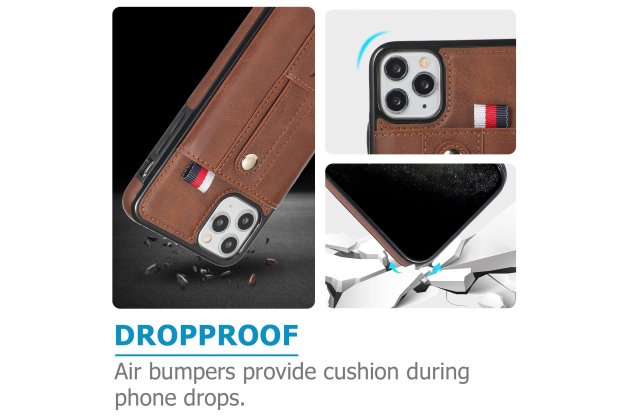 Кожаный чехол MyPads для Apple iPhone 11 Pro (Эпл Айфон 11 Про) с отделением для карт