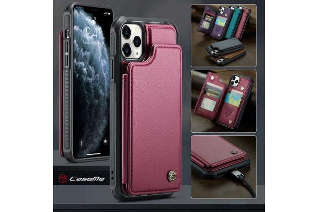 Кожаный чехол MyPads для iPhone 11 Pro с держателем для карт