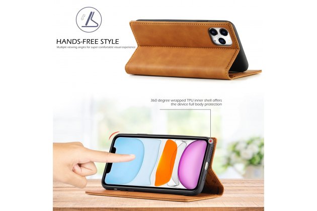 Кожаный чехол-книжка LCIMEEKE / MyPads для Apple iPhone 11 Pro с магнитом и защитой от ударов