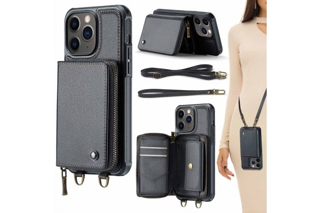 Кожаный чехол MyPads для Apple iPhone 11 Pro (Эпл Айфон 11 Про) с ремешком и RFID-блокировкой, держателем для карт и подставкой