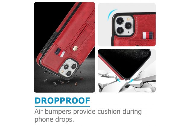 Кожаный чехол MyPads для Apple iPhone 11 Pro (Эпл Айфон 11 Про) с отделением для карт