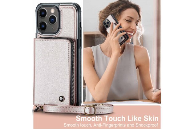 Кожаный чехол MyPads для Apple iPhone 11 Pro (Эпл Айфон 11 Про) с ремешком и RFID-блокировкой, держателем для карт и подставкой