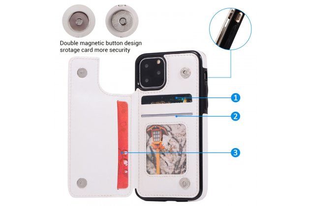 Кожаный чехол MyPads для iPhone 11 Pro с отделением для карты