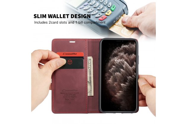 Кожаный чехол MyPads для iPhone 11 Pro с визитницей из экокожи