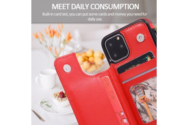 Кожаный чехол MyPads для iPhone 11 Pro с отделением для карты