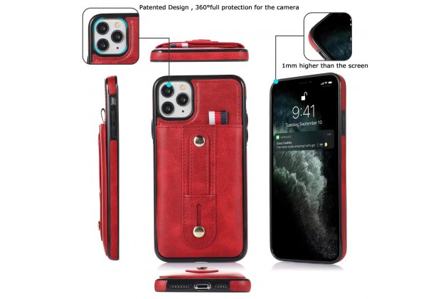 Кожаный чехол MyPads для Apple iPhone 11 Pro (Эпл Айфон 11 Про) с отделением для карт