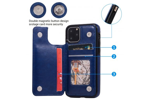 Кожаный чехол MyPads для iPhone 11 Pro с отделением для карты