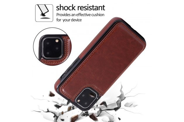 Кожаный чехол MyPads для iPhone 11 Pro с отделением для карты