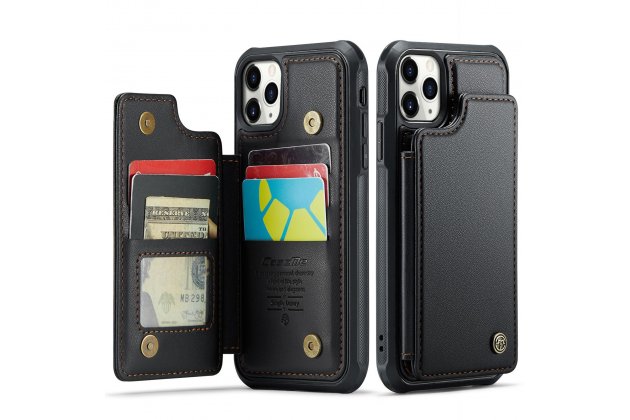 Кожаный чехол MyPads для iPhone 11 Pro с держателем для карт