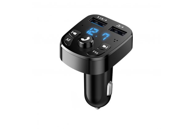 Автомобильный MP3-плеер многофункциональный FM-трансмиттер с 2 USB-портами и быстрой зарядкой 3.1A Quick Charge