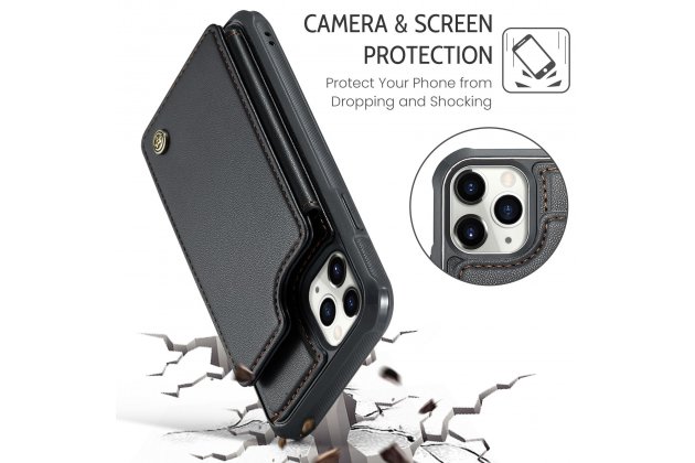 Кожаный чехол MyPads для iPhone 11 Pro с держателем для карт