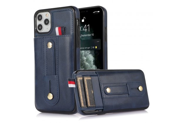 Кожаный чехол MyPads для Apple iPhone 11 Pro (Эпл Айфон 11 Про) с отделением для карт