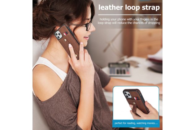 Кожаный чехол MyPads для Apple iPhone 11 Pro (Эпл Айфон 11 Про) с отделением для карт