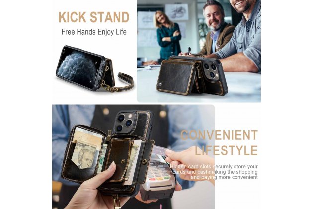 Кожаный чехол MyPads для Apple iPhone 11 Pro (Эпл Айфон 11 Про) с ремешком и RFID-блокировкой, держателем для карт и подставкой