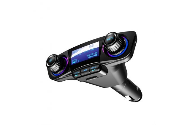 Устройство громкой связи MyPads RT008 автомобильный мощный Bluetooth FM-трансмиттер USB зарядка + AUX / TF-card c регулятором громкости + гарантия