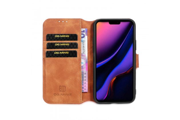 Кожаный чехол с визитницей из экокожи MyPads для iPhone 11 Pro