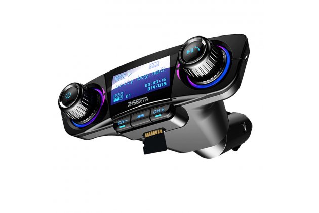 Устройство громкой связи MyPads RT008 автомобильный мощный Bluetooth FM-трансмиттер USB зарядка + AUX / TF-card c регулятором громкости + гарантия