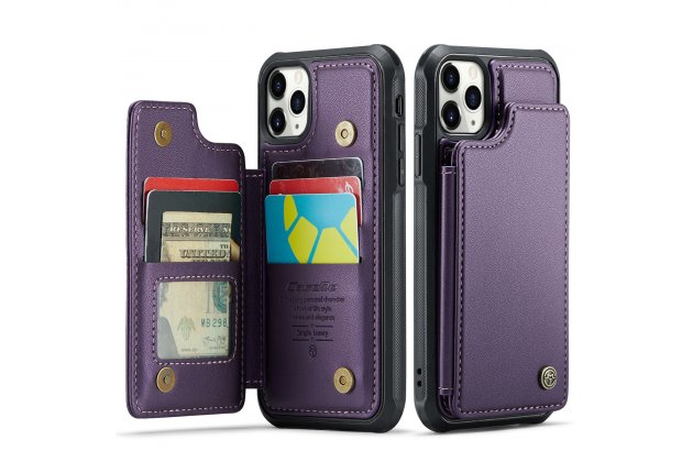 Кожаный чехол MyPads для iPhone 11 Pro с держателем для карт