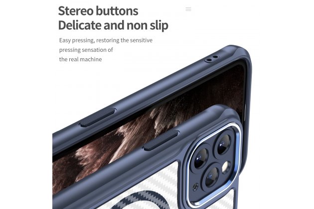 Магнитный чехол MyPads для Apple iPhone 11 Pro (Эпл Айфон 11 Про) с текстурой углеродного волокна