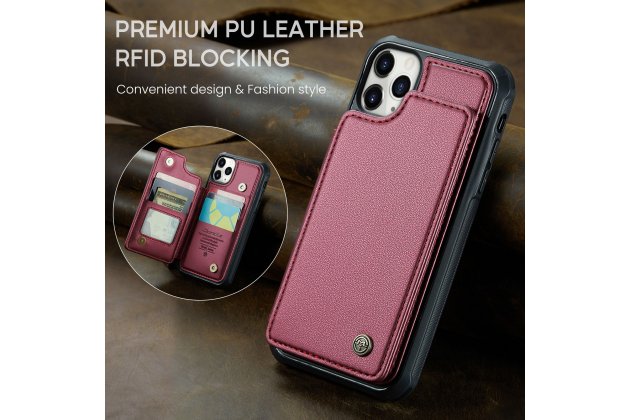 Кожаный чехол MyPads для iPhone 11 Pro с держателем для карт