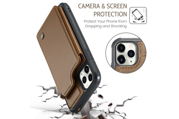 Кожаный чехол MyPads для iPhone 11 Pro с держателем для карт