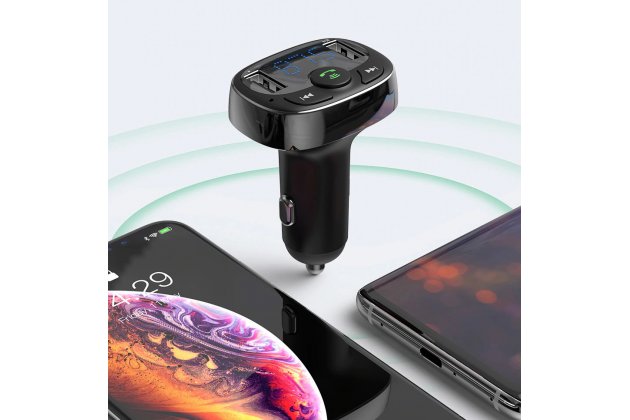 Фирменное автомобильное зарядное устройство Baseus S-09 FM-трансмиттер Bluetooth Handsfree 2 USB + гарантия