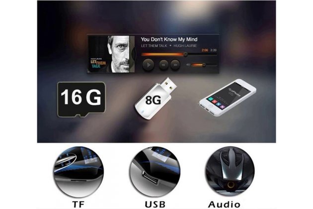 Автомобильный аудио FM-трансмиттер MyPads T158-082 с USB разъемом AUX поддержкой Micro SD/TF ЖК-дисплей компактный и модный дизайн с красной подсветкой