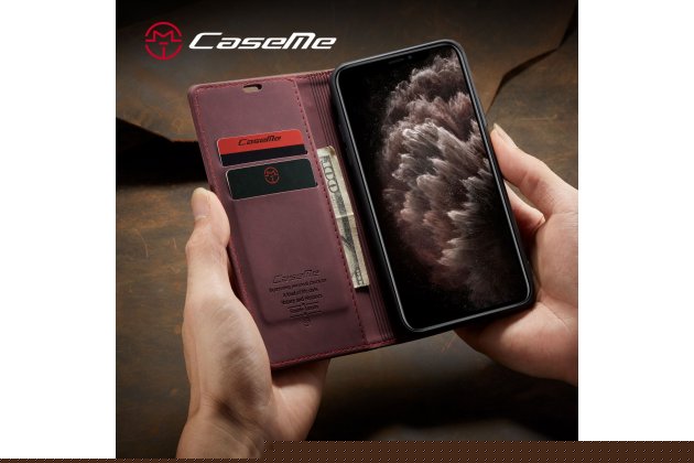 Кожаный чехол MyPads для iPhone 11 Pro с визитницей из экокожи