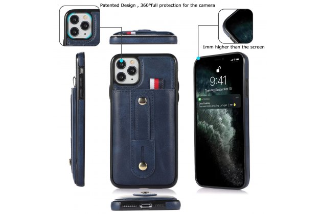 Кожаный чехол MyPads для Apple iPhone 11 Pro (Эпл Айфон 11 Про) с отделением для карт