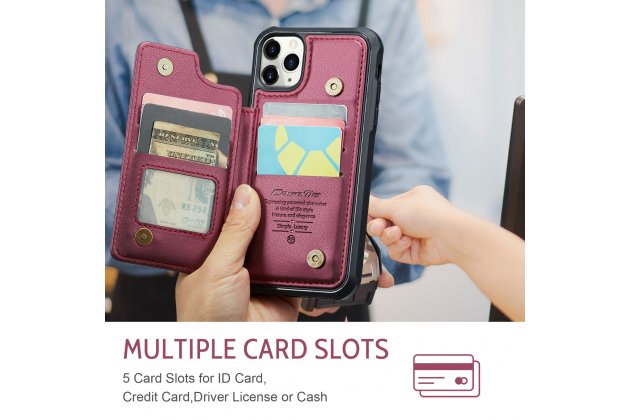 Кожаный чехол MyPads для iPhone 11 Pro с держателем для карт