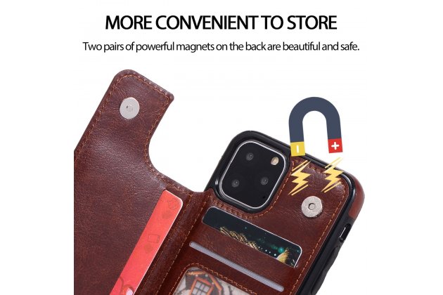 Кожаный чехол MyPads для iPhone 11 Pro с отделением для карты