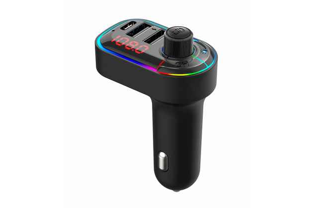 Mногофункциональный светодиодный автомобильный Bluetooth-приемник FM-трансмиттер с быстрой двойной зарядкой 3.1A + Type C