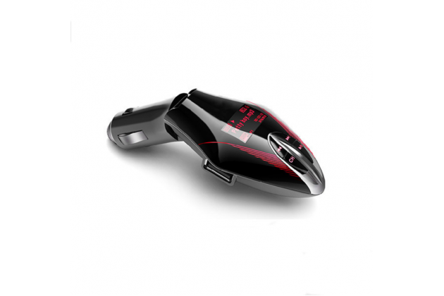 Автомобильный аудио FM-трансмиттер MyPads T158-082 с USB разъемом AUX поддержкой Micro SD/TF ЖК-дисплей компактный и модный дизайн с красной подсветкой