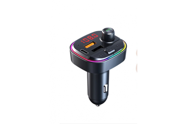 Mногофункциональный светодиодный автомобильный Bluetooth-приемник FM-трансмиттер с быстрой двойной зарядкой 3.1A + Type C